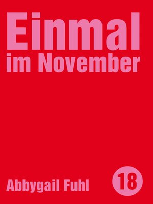 cover image of Einmal im November